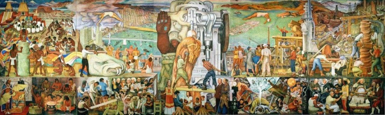 Diego Rivera's "Pan American Unity" mural